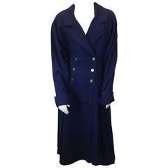 Vintage Karl Lagerfeld Midnight Blue Overcoat