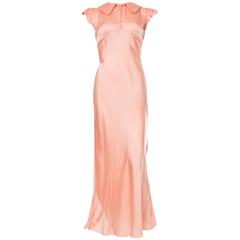 1930s Bias Cut Silk Satin Negligee 10