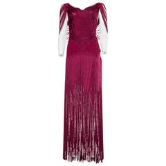 Phenomenal Draped Fringe Gown from the 1930s
