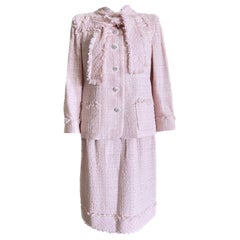Chanel New Barbie Style Ribbon Tweed Jacket and Skirt Set