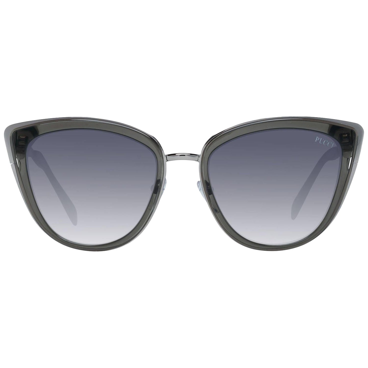 Emilio Pucci Cat Eye Silver Sunglasses EP0092 20B 55/19 145 mm For Sale