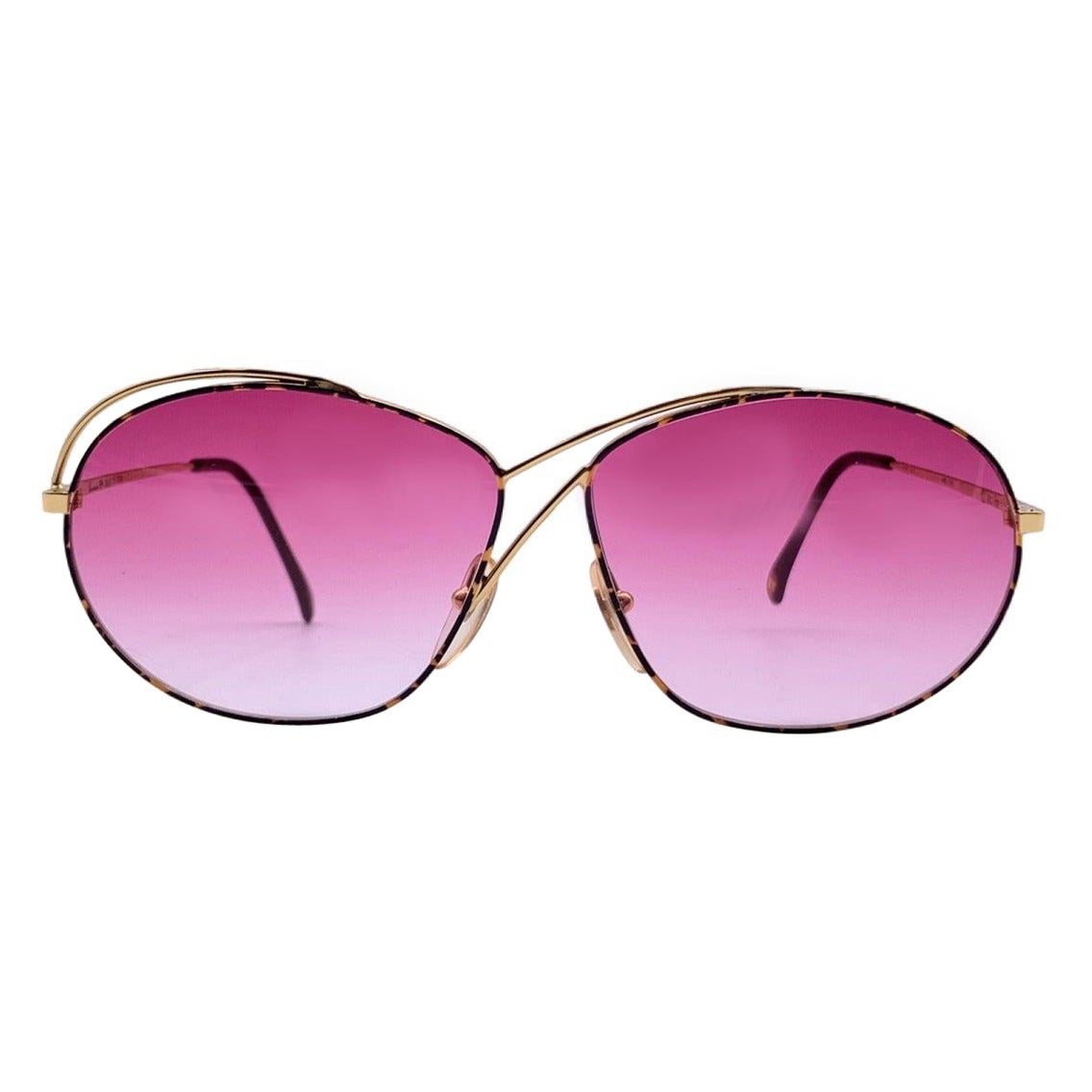 Casanova Vintage Pink Gold Plated Sunglasses C 02 56/20 130mm For Sale