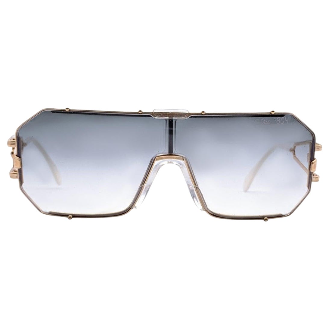 Cazal Gold Metal Sunglasses Mod. 904 Col 97 125 mm with Extra Lens For Sale