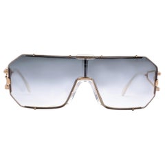 Cazal Gafas de Sol de Metal Dorado Mod. 904 Col 97 125 mm con lente adicional