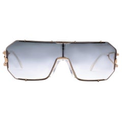 Cazal Gold Metall-Sonnenbrille Mod. 904 Col 97 125 mm mit Extra-Leuchte