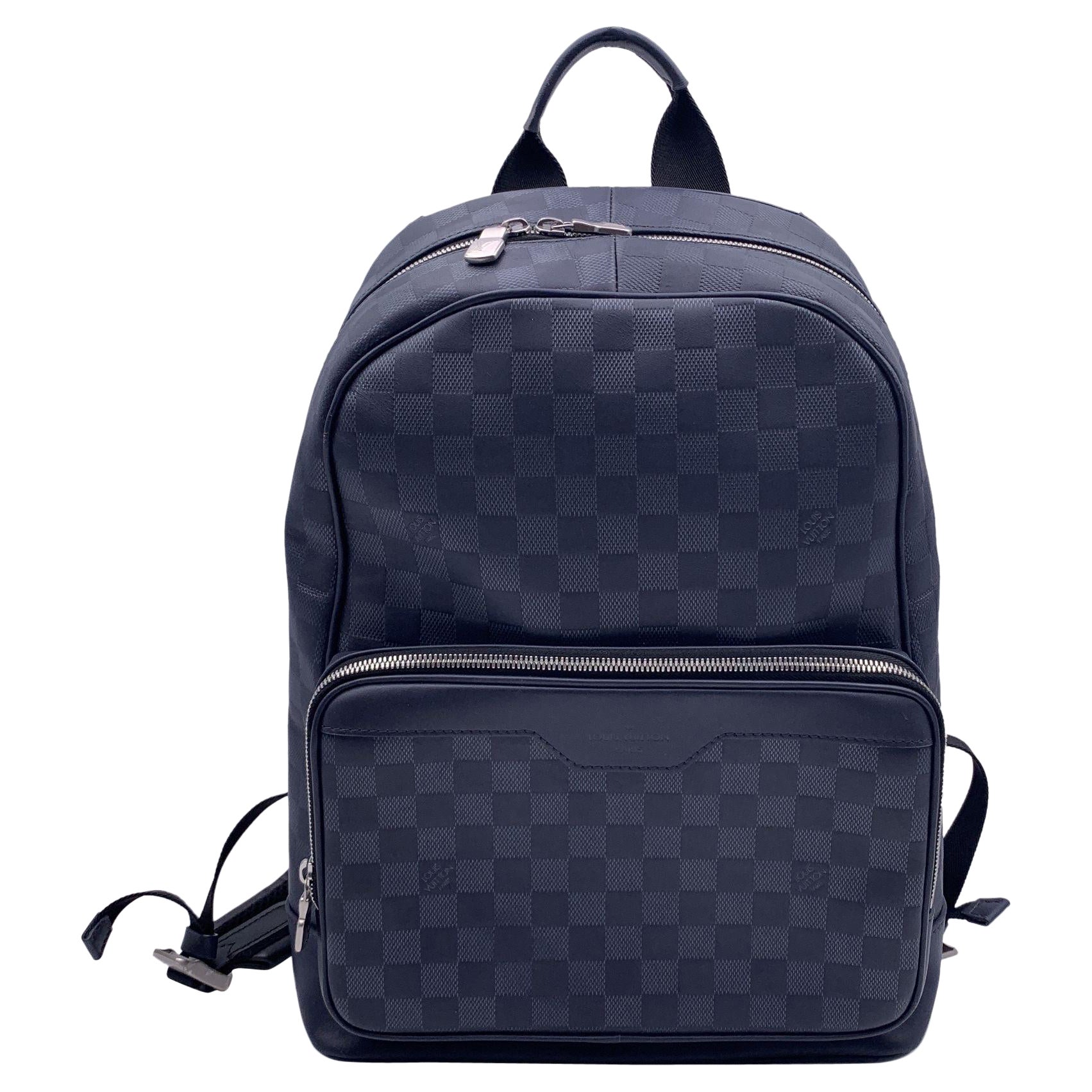 Louis Vuitton Blue Astral Damier Infini Leather Campus Backpack Bag For Sale