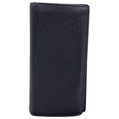 Louis Vuitton Black Taiga Leather Long Brazza Continental Wallet