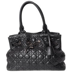 Dior Shopper Padlock Cannage Soft Nera Borsa A Spalla