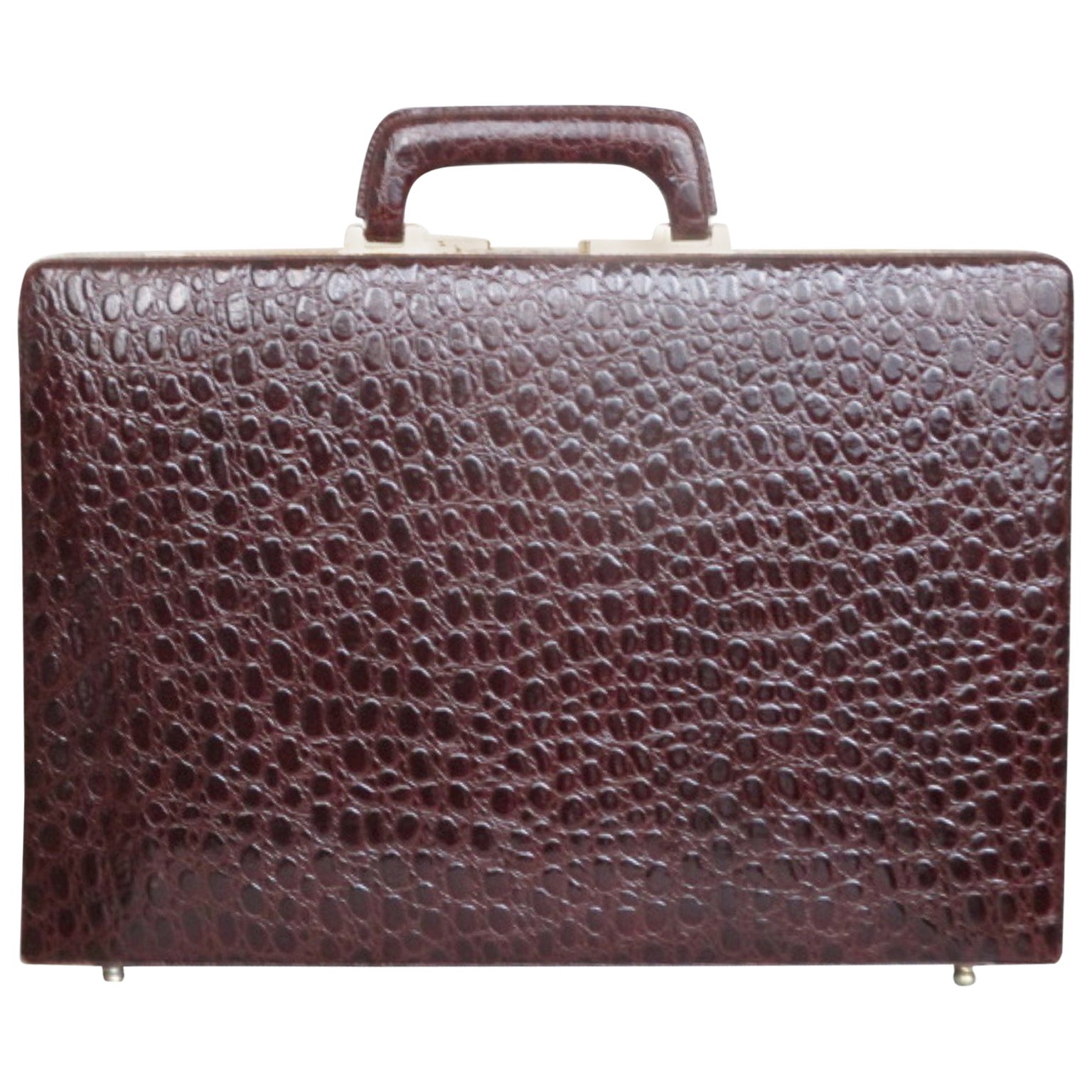 Loewe Black Alligator Briefcase For Sale at 1stDibs