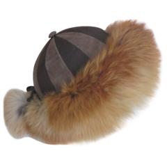 Used Beautiful Red Fox Fur Hat