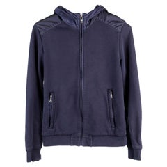 Used  Prada Men Jacket Sweatshirt Light Zipped Hooded Size M, S662