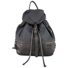 KRANE Bag - Black Canvas & Leather Oversized THEUS Backpack