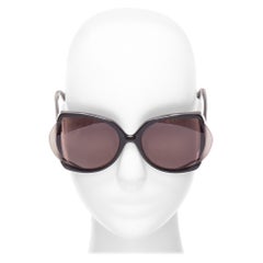 YVES SAINT LAURENT YSL6328S gafas de sol cuadradas laterales con logotipo y lentes acampanadas negras