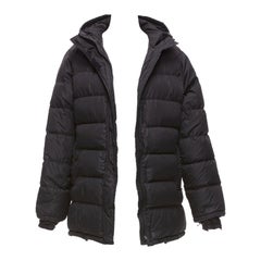 PRADA Sports noir nylon 100% duvet veste polaire à capuche IT40 S