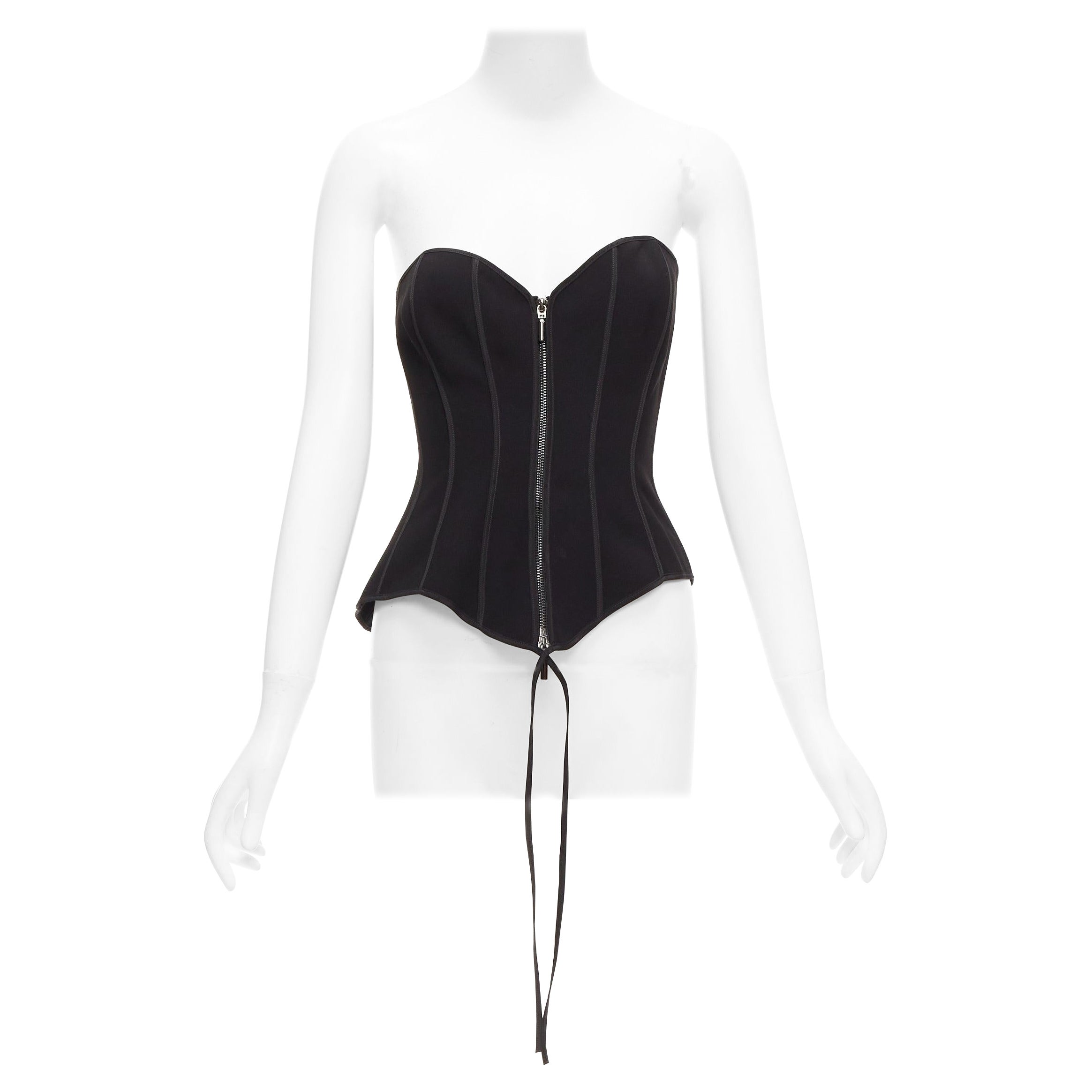 MATICEVSKI 2022 Fable Bustier black contour seam boned corset top AUS10 M For Sale