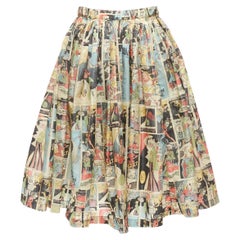 PRADA 2018 multicolore manga anime comic print high waist table skirt