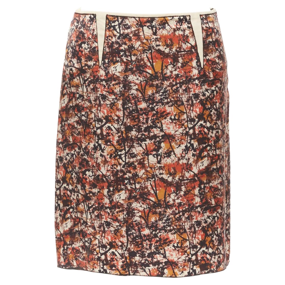 Tangerine orange drape skirt set