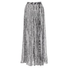 MISSONI Mare black white melange knit elastic wrap sarong skirt IT38 XS