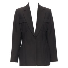 GUCCI TOM FORD Ensemble blazer et pantalon vintage en laine marron avec dos nu en mohair, taille IT 42 M, 1996