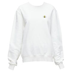 DIOR HOMME Kaws cream yellow cross eye bee embroidery crew sweatshirt L