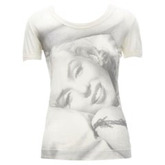 DOLCE GABBANA Vintage Marilyn Monroe Y2K photo print cotton tshirt IT36 XS