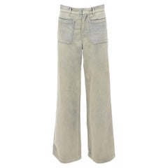 CHRISTIAN DIOR stone blue washed denim wide legs boyfriend jeans