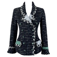 Chanel Icon Neue schwarze Tweed-Jacke