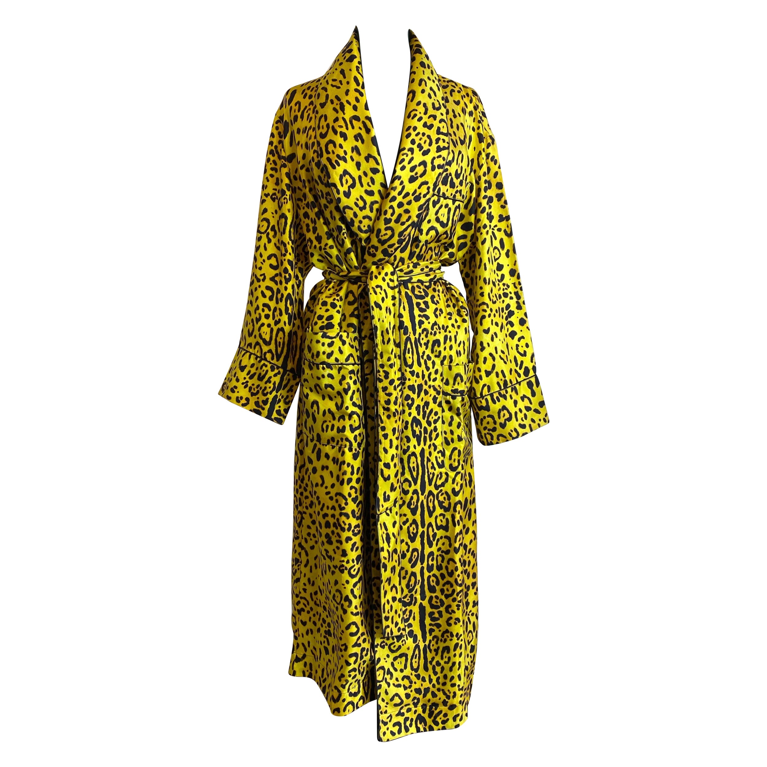 Dolce und Gabbana Leopard Lingerie-Nachtkleid mit Leopardenmuster im Angebot