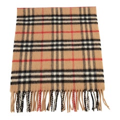 Burberry Beige Cashmere Nova Check Scarf