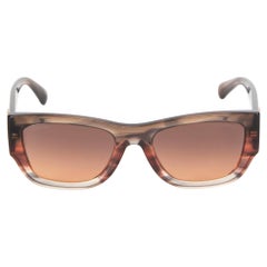 Chanel Brown & Orange Rectangle Sunglasses