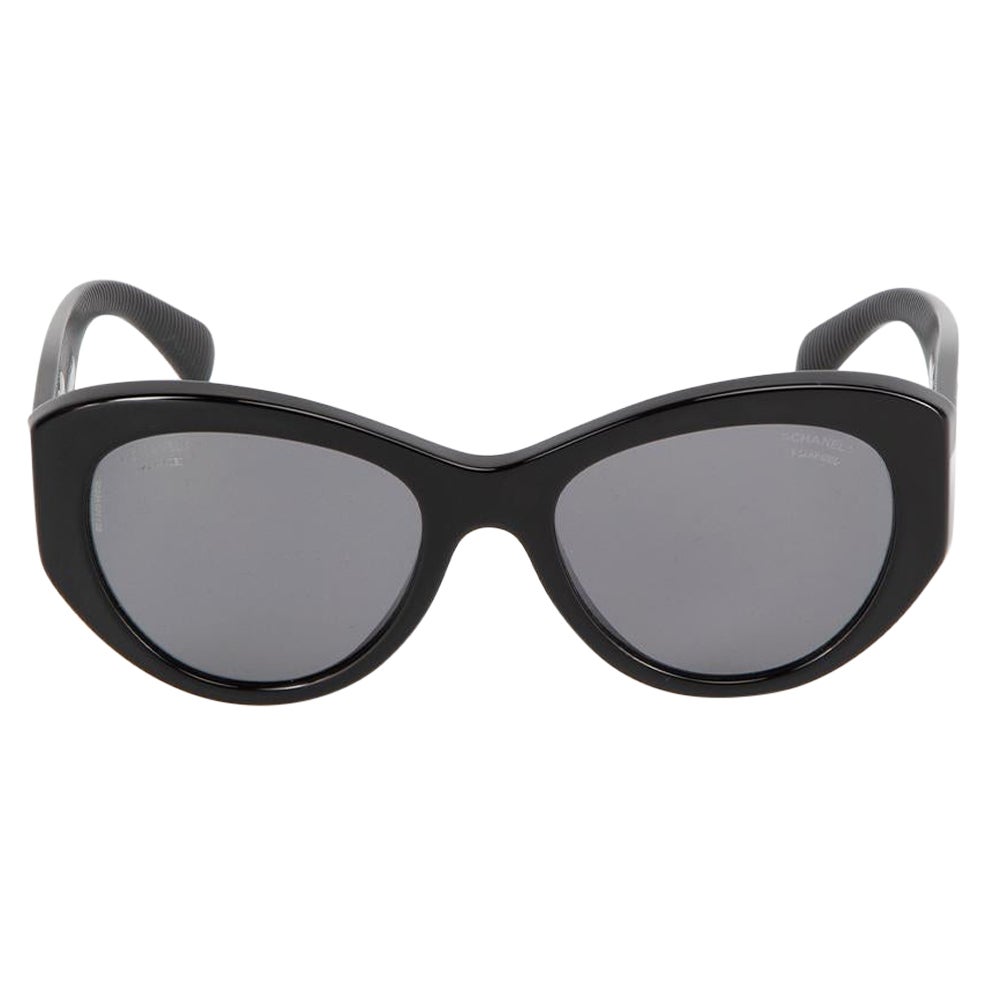 Chanel Black Butterfly Frame Sunglasses For Sale
