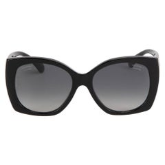 Chanel Black Square Heart Detail Sunglasses