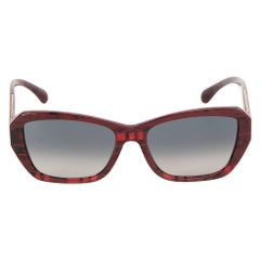 Chanel Red Tweed Butterfly Sunglasses