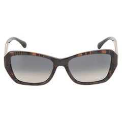 Chanel Black Butterfly Grey Gradient Sunglasses