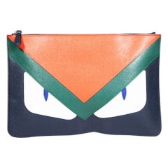 Pochette Monster Face tricolore Fendi