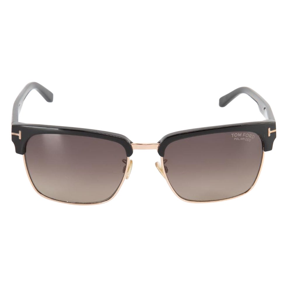 Tom Ford Black Gradient Square Frame Sunglasses For Sale