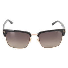 Tom Ford Black Gradient Square Frame Sunglasses
