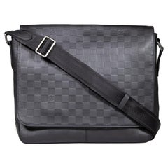 Louis Vuitton 2016 Black Onyx Damier Infini District MM Bag