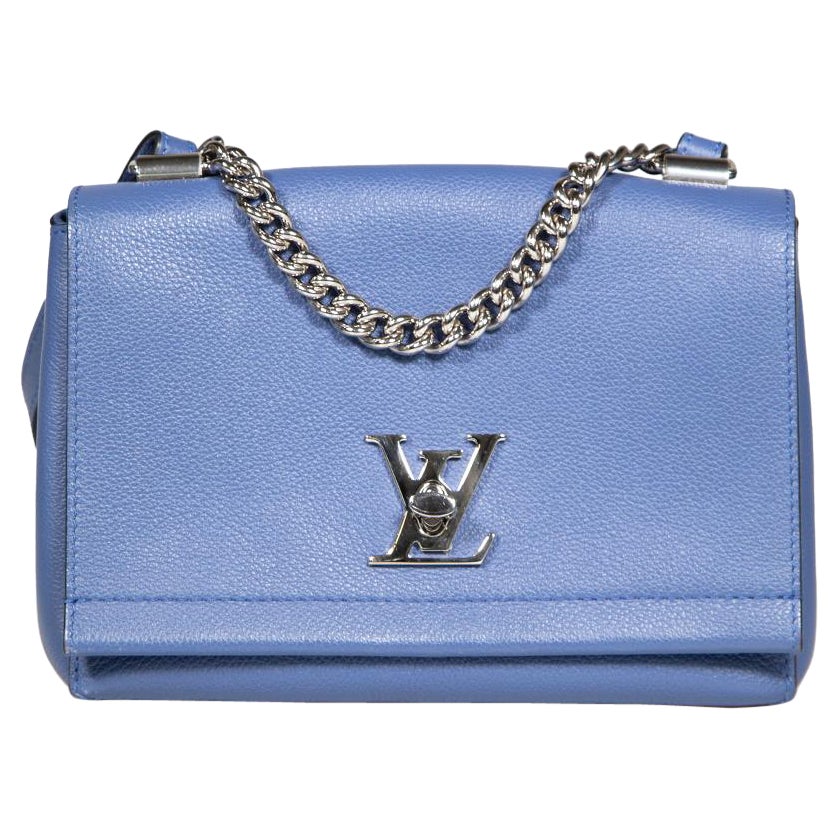 Louis Vuitton 2016 Blue Leather Lockme II BB Bag For Sale