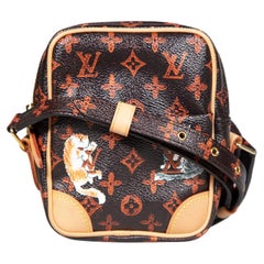 Louis Vuitton 2018 Brown Grace Coddington Catogram Paname PM Crossbody Bag