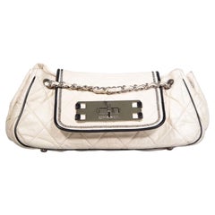 Chanel Beige Leather East West Mademoiselle Accordion Flap