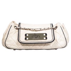 Chanel Beige Leder East West Mademoiselle Akkordeon-Klappe