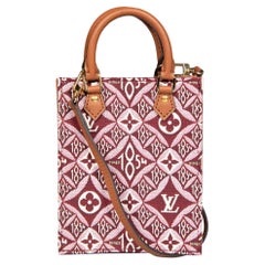 Louis Vuitton 2020 Jacquard Since 1854 Petit Sac Plat Bordeaux Top-Handle