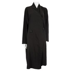 Yohji Yamamoto Black Long Oversized Coat Size S