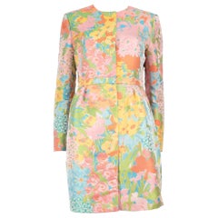 Moschino Floral Pattern Mid-Length Coat Size M