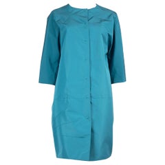 Prada Blue Mid Length Coat Size L
