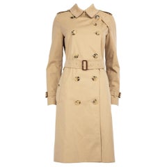 Burberry Beige The Kensington Belted Trench Coat Size XXS