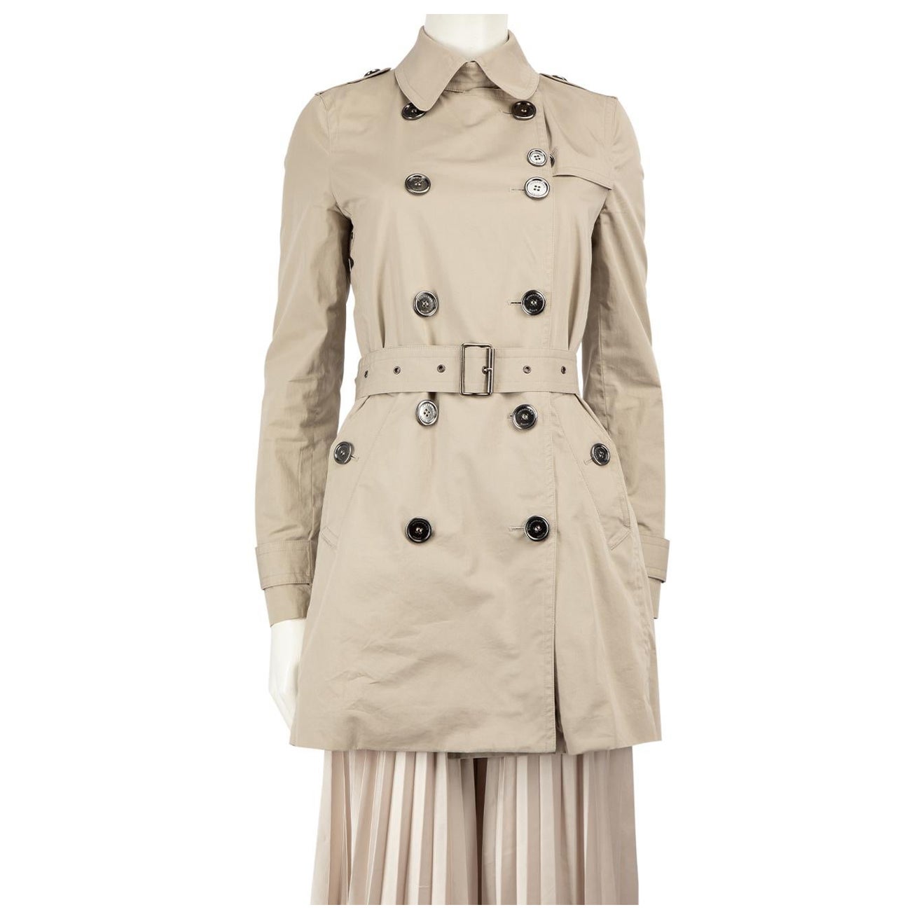 Burberry Beige Trench Coat with Detachable Lining Size XS For Sale