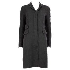 Ralph Lauren Abrigo gris oscuro de lana de largo medio Talla S