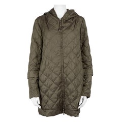 Max Mara ‚ÄòS Max Mara Khaki Quilted Reversible Packable Coat Size XXXL